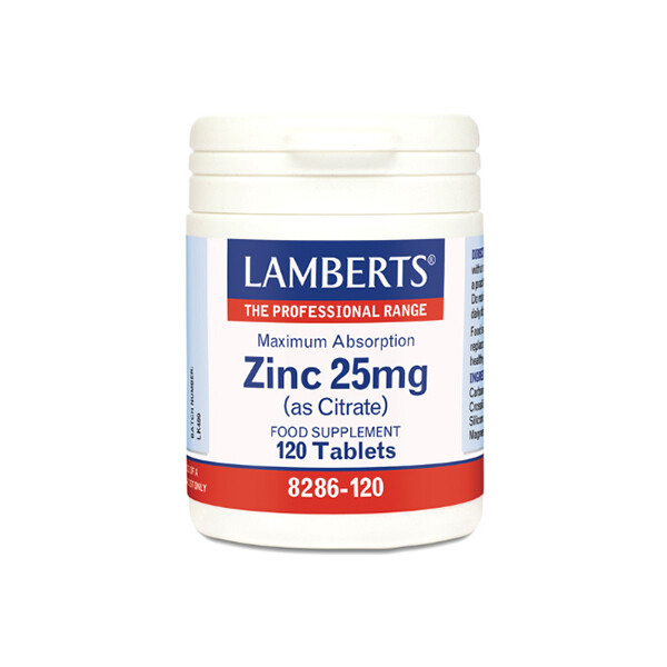 LAMBERTS Zinc 25mg (Citrato) 120 Comprimidos