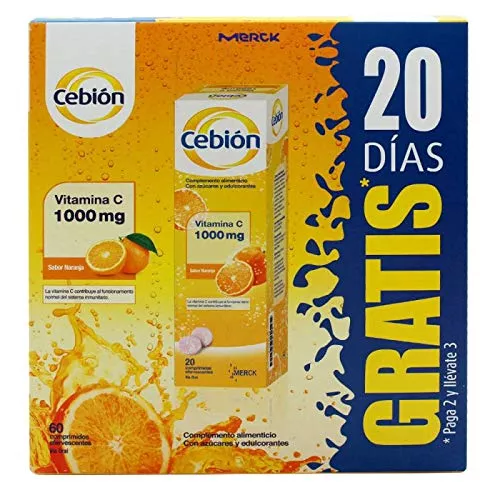 MERCK CEBION 1000MG PACK 3 X 2 20 DIAS GRATIS DE TRATAMIENTO