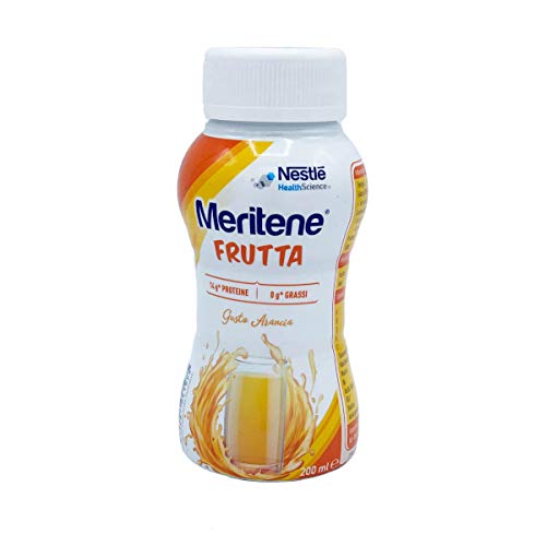 Meritene Frutta - Drink Ipercalorico Senza Grassi al Gusto di Arancia, 200ml