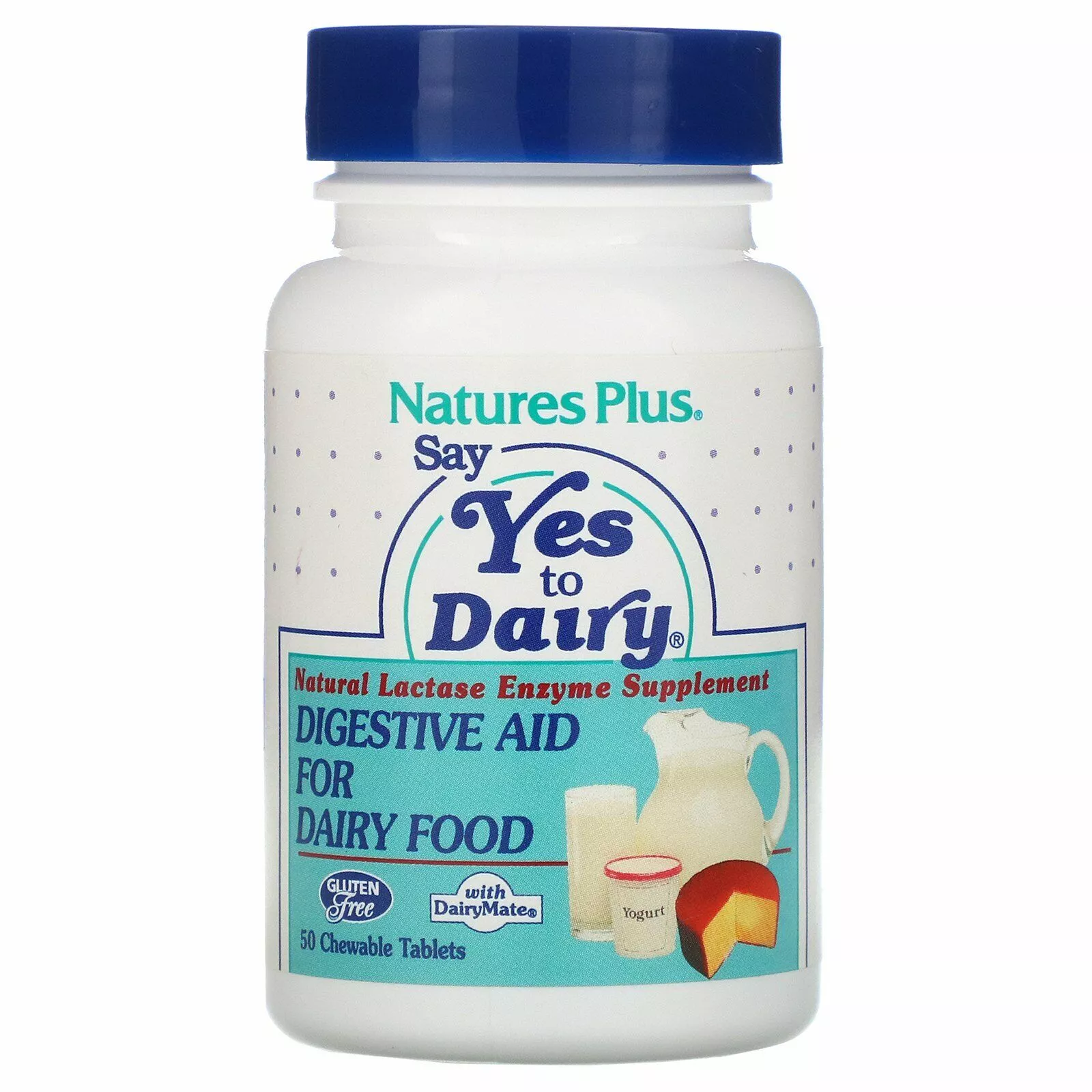 En Oferta Nature'S Plus, Di Sí A Los Lácteos, Ayuda Digestiva Para Productos Lácteos, 50 Mesa Masticable