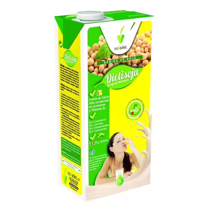 NOVADIET DIETISOJA Envase de 1 litro, Negro, Estandar