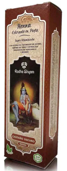 Radhe Shyham Henna en Pasta Castaño Oscuro 200 ml