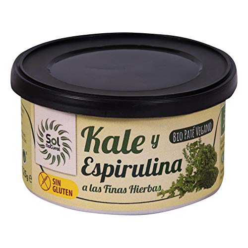 SOLNATURAL Pate Kale/ESPIRULINA Finas Hierbas Bio 125 g, Estándar, Único