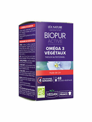 Biopur Active Oméga 3 Végétaux 48caps Vegetales