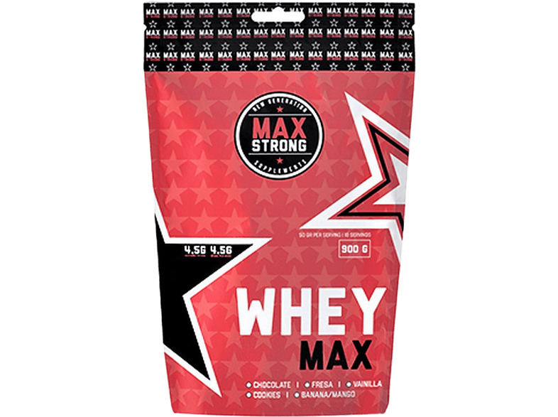 Suplemento Alimenticio - Max Strong Wheymax, 900 G, Proteína Suero De Leche 80%