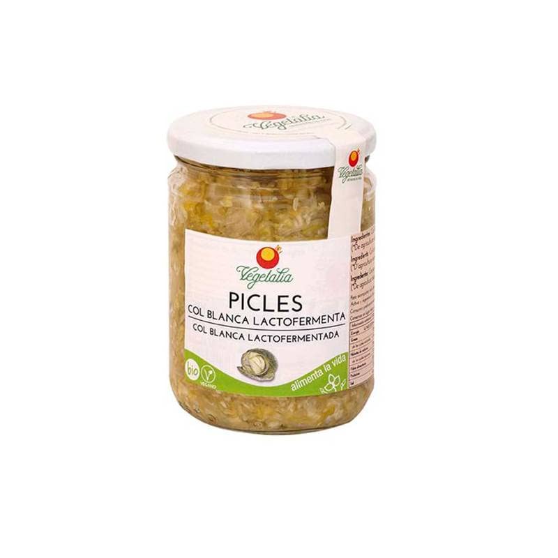 VEGETALIA 320128 PICLES DE Col Blanca lactofermentada 375gr.Bio, Plástico