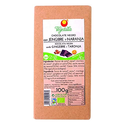 Vegetalia Chocolate Negro Jenjibre Naranja Eco 100g
