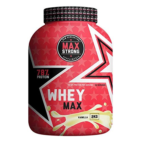 Whey Max Strong Proteina Suero (Vainilla, 900 Gr.)