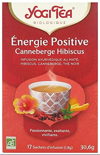 Yogi Tea Positive Energy Arándanos Hibiscus Organic 17 bolsitas de té